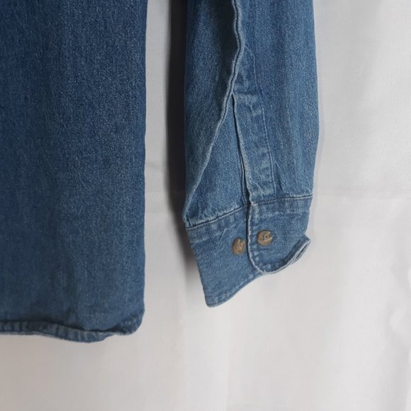Open Trails Mens Denim shirt Sz M very nice - Picture 8 of 8